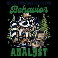 Behavior Analyst Aba Life Racoon Where Function Meets Fun Flat Bill Trucker Hat