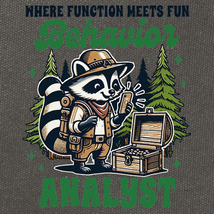 Behavior Analyst Aba Life Racoon Where Function Meets Fun Cotton Canvas Backpack