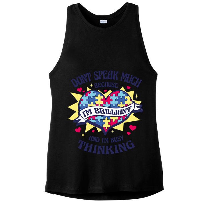 Brilliant Autism Awareness Quote Ladies PosiCharge Tri-Blend Wicking Tank