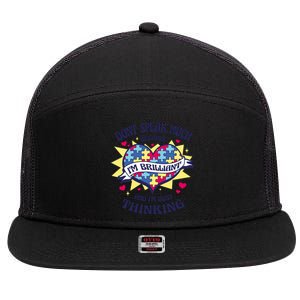 Brilliant Autism Awareness Quote 7 Panel Mesh Trucker Snapback Hat