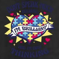 Brilliant Autism Awareness Quote 7 Panel Mesh Trucker Snapback Hat