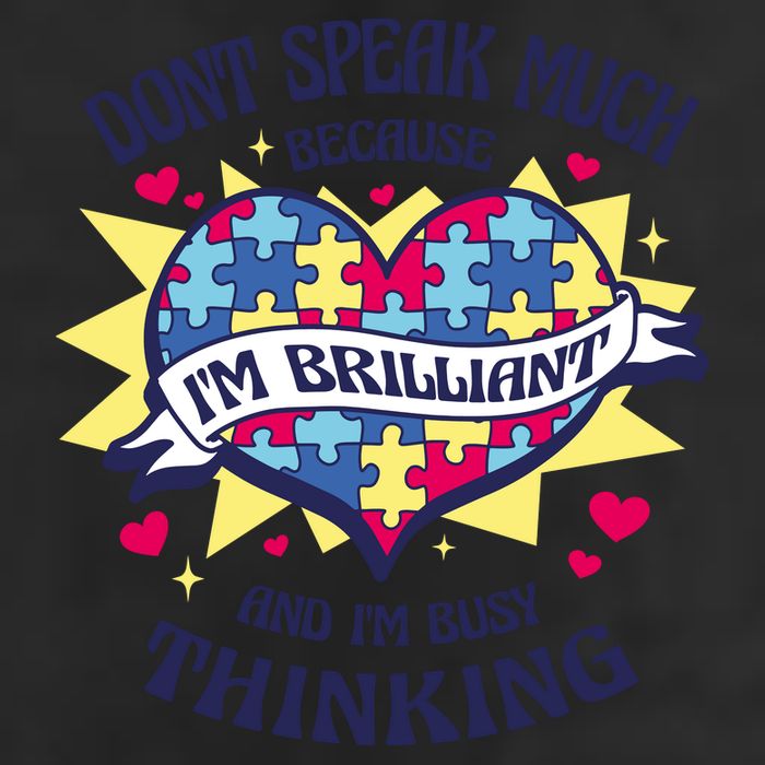 Brilliant Autism Awareness Quote 7 Panel Mesh Trucker Snapback Hat