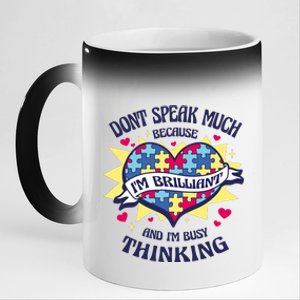 Brilliant Autism Awareness Quote 11oz Black Color Changing Mug