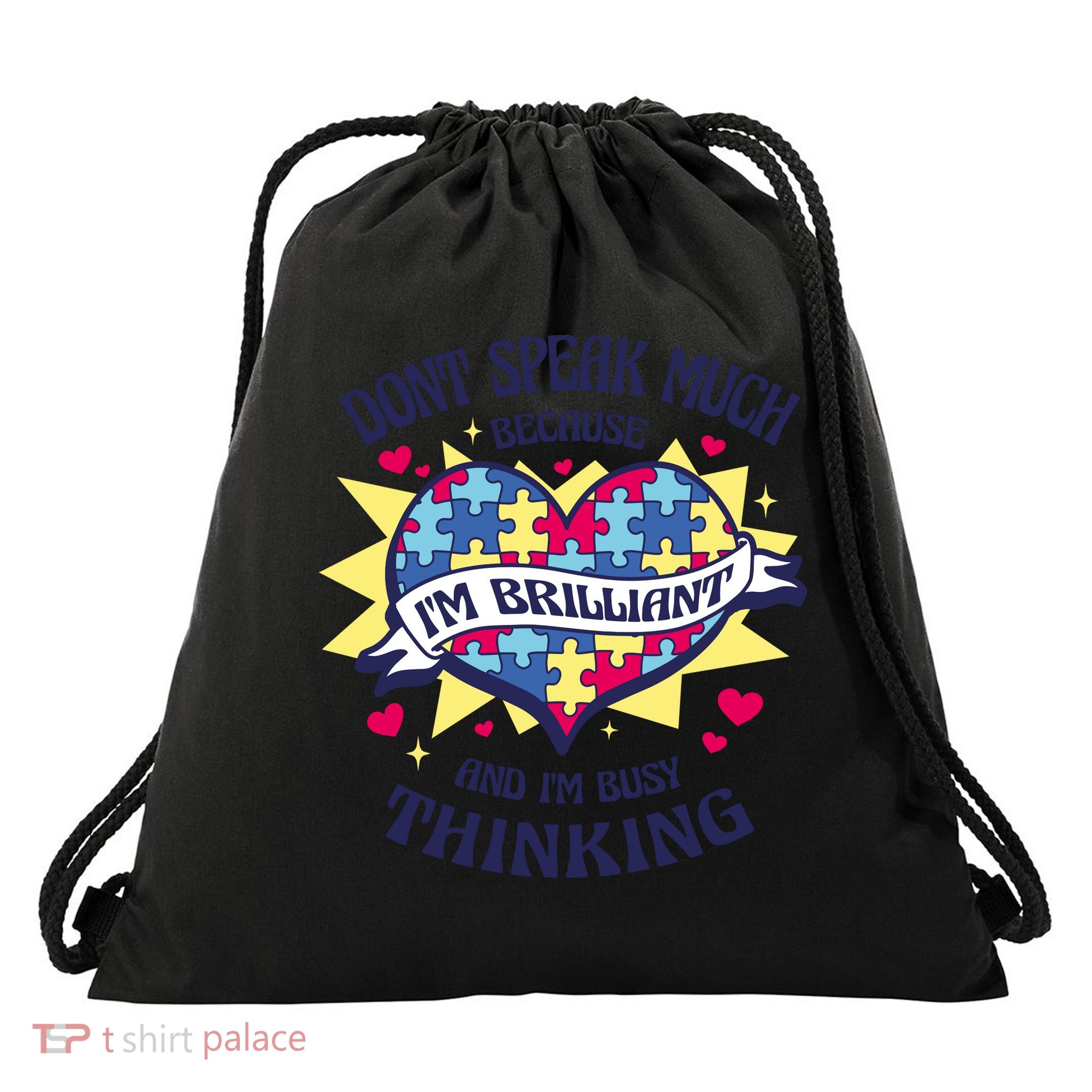 Brilliant Autism Awareness Quote Drawstring Bag