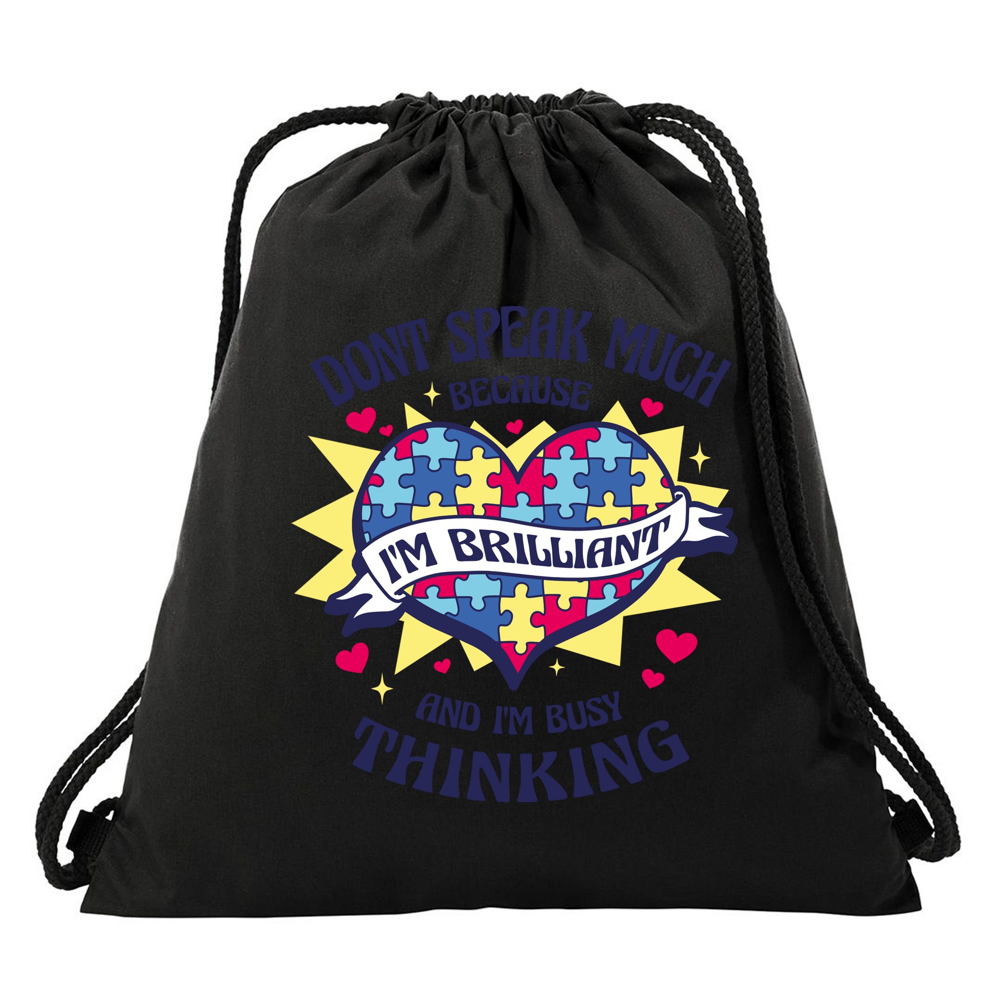 Brilliant Autism Awareness Quote Drawstring Bag