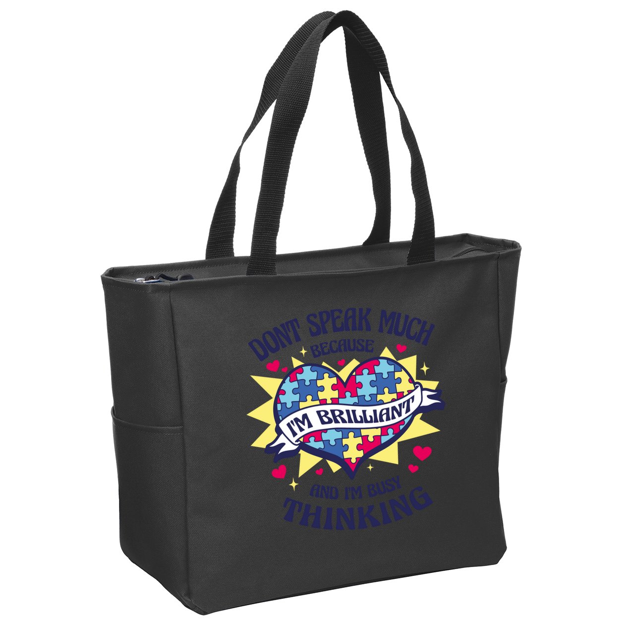Brilliant Autism Awareness Quote Zip Tote Bag