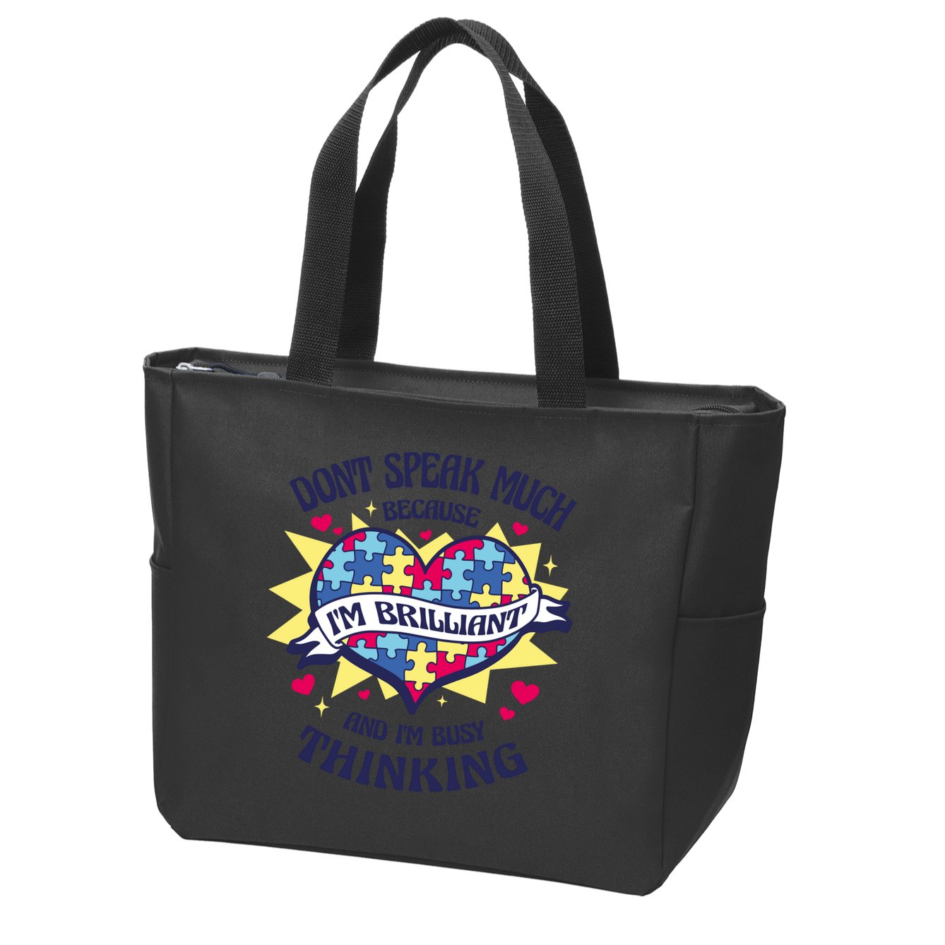 Brilliant Autism Awareness Quote Zip Tote Bag