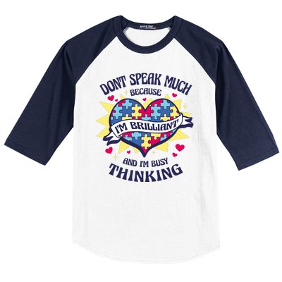 Brilliant Autism Awareness Quote Baseball Sleeve Shirt