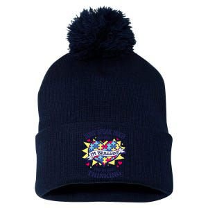 Brilliant Autism Awareness Quote Pom Pom 12in Knit Beanie