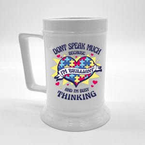 Brilliant Autism Awareness Quote Beer Stein