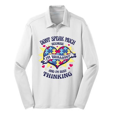 Brilliant Autism Awareness Quote Silk Touch Performance Long Sleeve Polo