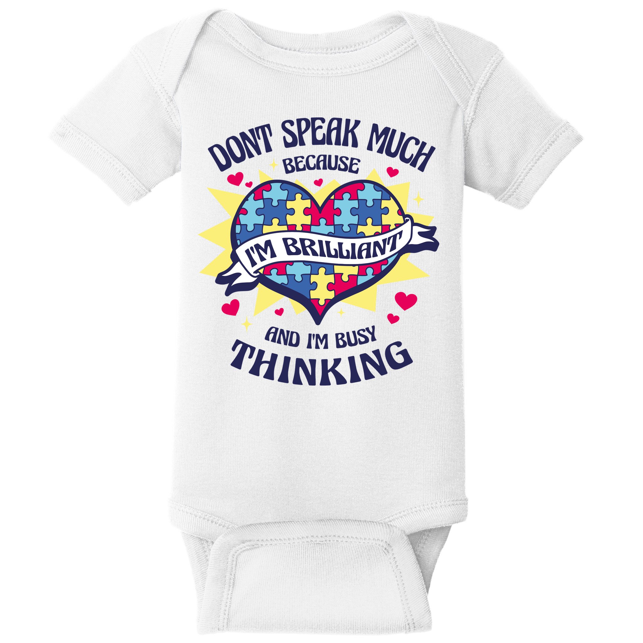 Brilliant Autism Awareness Quote Baby Bodysuit