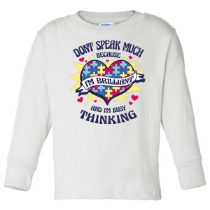 Brilliant Autism Awareness Quote Toddler Long Sleeve Shirt