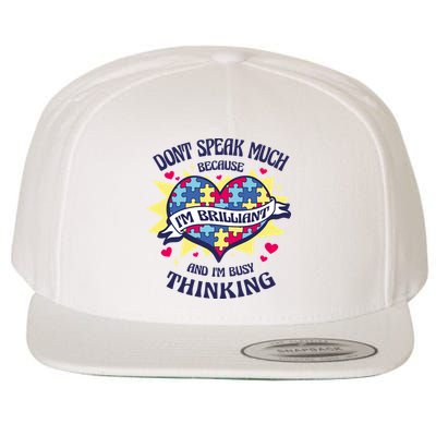 Brilliant Autism Awareness Quote Wool Snapback Cap