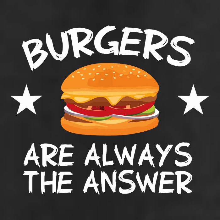 Burgers Are Always The Answer Funny Hamburger Lover Golf Towel