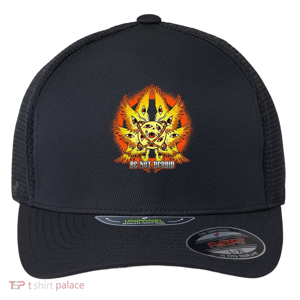 Biblically Accurate Angel Meme Ophanim Be Not Afraid Flexfit Unipanel Trucker Cap