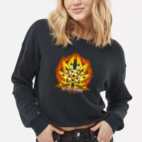 Biblically Accurate Angel Meme Ophanim Be Not Afraid Cropped Pullover Crew