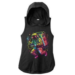 Boombox Astronaut And Teens Graphic Cute Gift Ladies PosiCharge Tri-Blend Wicking Draft Hoodie Tank