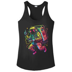 Boombox Astronaut And Teens Graphic Cute Gift Ladies PosiCharge Competitor Racerback Tank