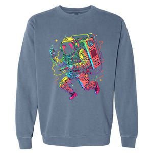 Boombox Astronaut And Teens Graphic Cute Gift Garment-Dyed Sweatshirt