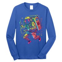 Boombox Astronaut And Teens Graphic Cute Gift Long Sleeve Shirt