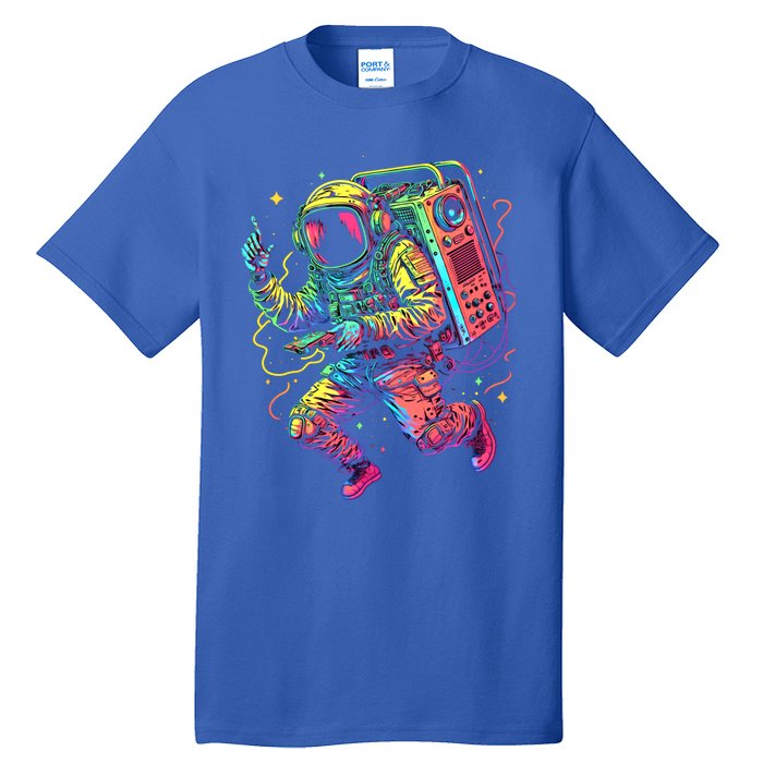 Boombox Astronaut And Teens Graphic Cute Gift Tall T-Shirt