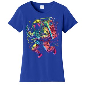 Boombox Astronaut And Teens Graphic Cute Gift Women's T-Shirt