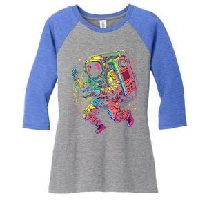 Boombox Astronaut And Teens Graphic Cute Gift Women's Tri-Blend 3/4-Sleeve Raglan Shirt