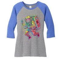 Boombox Astronaut And Teens Graphic Cute Gift Women's Tri-Blend 3/4-Sleeve Raglan Shirt