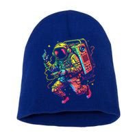 Boombox Astronaut And Teens Graphic Cute Gift Short Acrylic Beanie