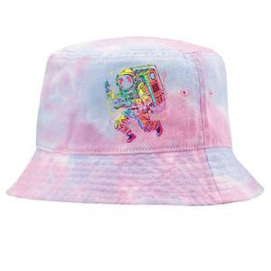 Boombox Astronaut And Teens Graphic Cute Gift Tie-Dyed Bucket Hat