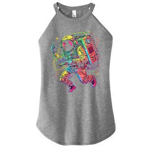 Boombox Astronaut And Teens Graphic Cute Gift Women's Perfect Tri Rocker Tank