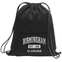 Birmingham Alabama Al Vintage Established Sports Design Sweatshirt Cinch Pack Bag