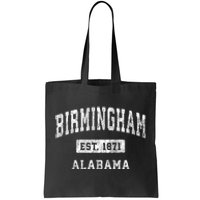 Birmingham Alabama Al Vintage Established Sports Design Tote Bag