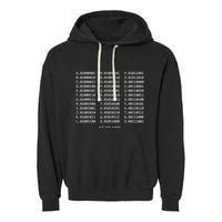 Binary Alphabet Abc + Numbers In Binary Code Garment-Dyed Fleece Hoodie