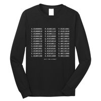 Binary Alphabet Abc + Numbers In Binary Code Long Sleeve Shirt