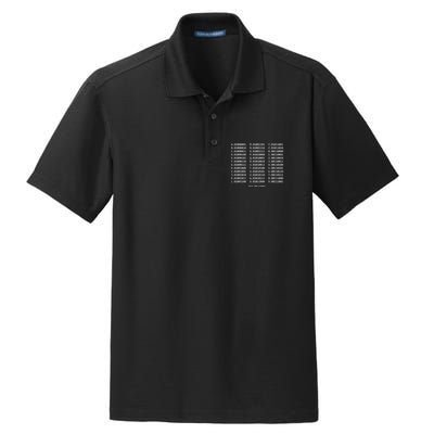 Binary Alphabet Abc + Numbers In Binary Code Dry Zone Grid Polo