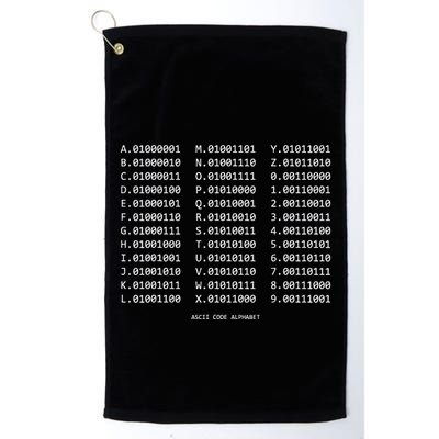 Binary Alphabet Abc + Numbers In Binary Code Golf Towel