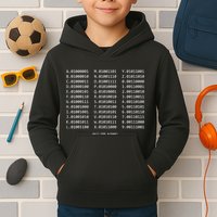 Binary Alphabet Abc + Numbers In Binary Code Kids Hoodie