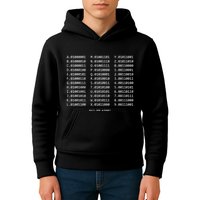 Binary Alphabet Abc + Numbers In Binary Code Kids Hoodie
