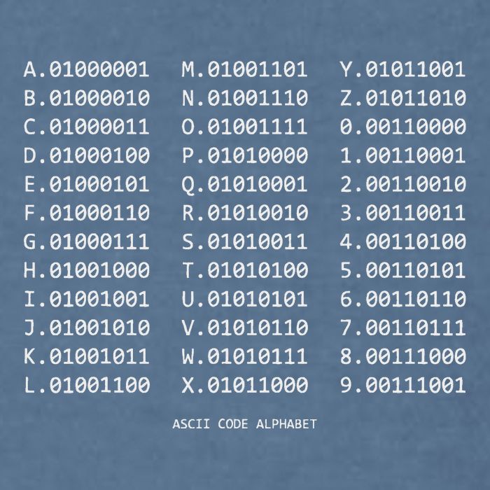 Binary Alphabet Abc + Numbers In Binary Code Garment-Dyed Sweatshirt