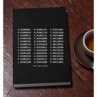 Binary Alphabet Abc + Numbers In Binary Code Permanent Decal Sticker
