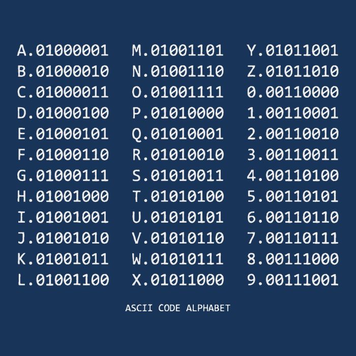 Binary Alphabet Abc + Numbers In Binary Code Infant Baby Jersey Bodysuit