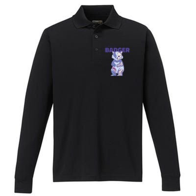 Badger Animal Anatomy Performance Long Sleeve Polo