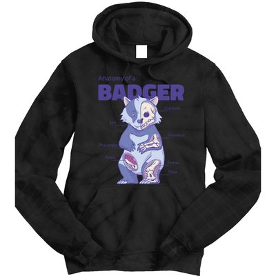 Badger Animal Anatomy Tie Dye Hoodie