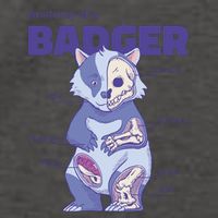 Badger Animal Anatomy Vector Backpack
