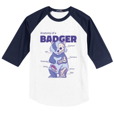 Badger Animal Anatomy Baseball Sleeve Shirt