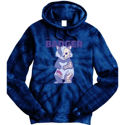 Badger Animal Anatomy Tie Dye Hoodie