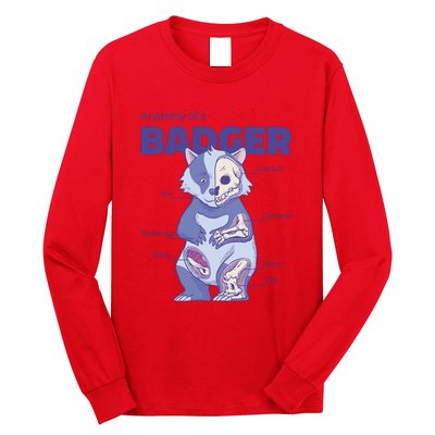 Badger Animal Anatomy Long Sleeve Shirt