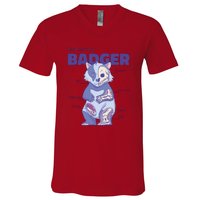 Badger Animal Anatomy V-Neck T-Shirt